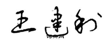曾庆福王建利草书个性签名怎么写