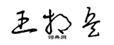 曾庆福王相兵草书个性签名怎么写
