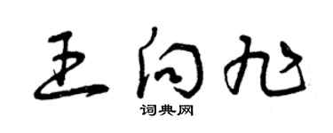 曾庆福王向旭草书个性签名怎么写