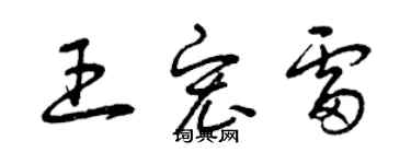 曾庆福王宏雷草书个性签名怎么写