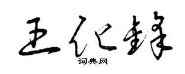 曾庆福王化锋草书个性签名怎么写