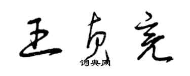 曾庆福王贞亮草书个性签名怎么写
