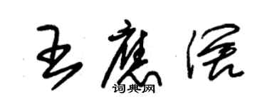 朱锡荣王应阔草书个性签名怎么写