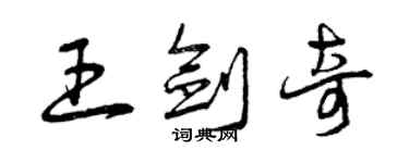 曾庆福王剑奇草书个性签名怎么写