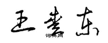 曾庆福王爱东草书个性签名怎么写