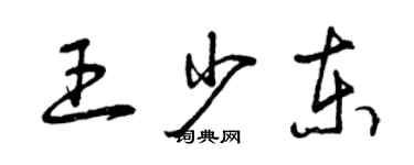 曾庆福王少东草书个性签名怎么写