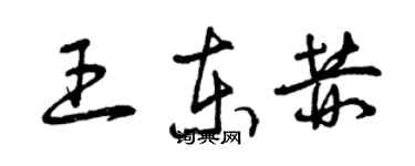 曾庆福王东赫草书个性签名怎么写