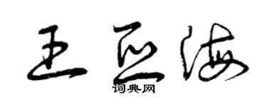 曾庆福王亚海草书个性签名怎么写