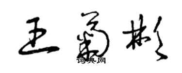 曾庆福王菊彬草书个性签名怎么写