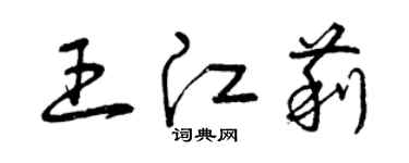 曾庆福王江莉草书个性签名怎么写
