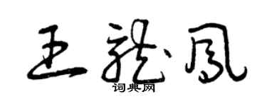 曾庆福王龙凤草书个性签名怎么写