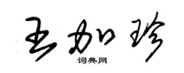朱锡荣王加珍草书个性签名怎么写