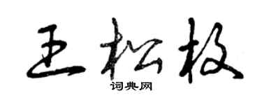 曾庆福王松枚草书个性签名怎么写