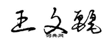 曾庆福王文丽草书个性签名怎么写