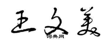 曾庆福王文美草书个性签名怎么写