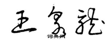 曾庆福王泉龙草书个性签名怎么写