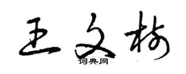 曾庆福王文树草书个性签名怎么写