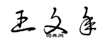 曾庆福王文年草书个性签名怎么写