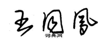 朱锡荣王同凤草书个性签名怎么写