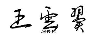 曾庆福王云翼草书个性签名怎么写