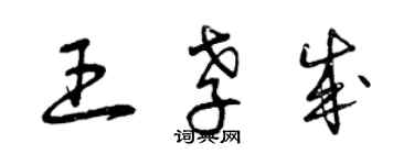 曾庆福王孝成草书个性签名怎么写