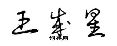 曾庆福王成星草书个性签名怎么写