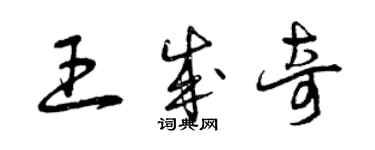 曾庆福王成奇草书个性签名怎么写