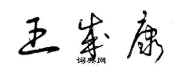 曾庆福王成康草书个性签名怎么写