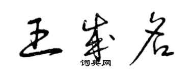 曾庆福王成名草书个性签名怎么写