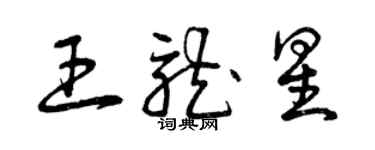 曾庆福王龙星草书个性签名怎么写