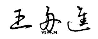 曾庆福王舟进草书个性签名怎么写