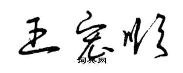曾庆福王宏顺草书个性签名怎么写