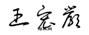 曾庆福王宏严草书个性签名怎么写