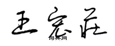 曾庆福王宏庄草书个性签名怎么写