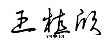 曾庆福王植欣草书个性签名怎么写