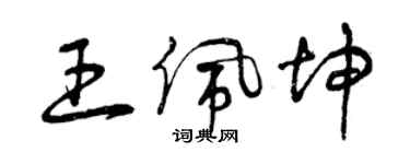 曾庆福王佩坤草书个性签名怎么写