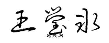 曾庆福王莹冰草书个性签名怎么写