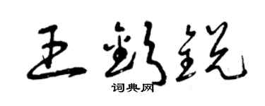 曾庆福王钦锐草书个性签名怎么写