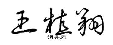 曾庆福王植翔草书个性签名怎么写