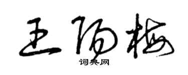 曾庆福王阳梅草书个性签名怎么写