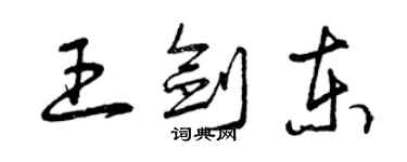 曾庆福王剑东草书个性签名怎么写