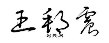 曾庆福王邦震草书个性签名怎么写