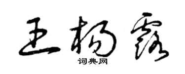 曾庆福王杨露草书个性签名怎么写