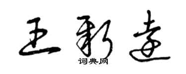 曾庆福王新远草书个性签名怎么写