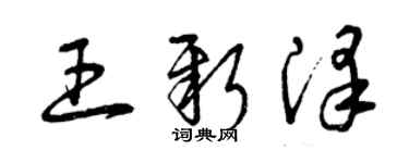 曾庆福王新泽草书个性签名怎么写