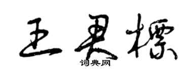 曾庆福王君标草书个性签名怎么写