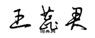 曾庆福王蕊君草书个性签名怎么写