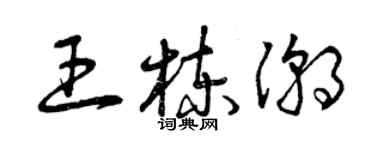 曾庆福王栋潮草书个性签名怎么写