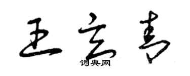 曾庆福王玄青草书个性签名怎么写