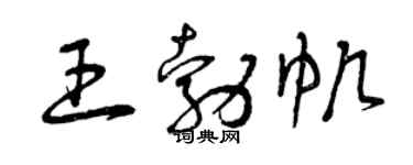 曾庆福王勃帆草书个性签名怎么写